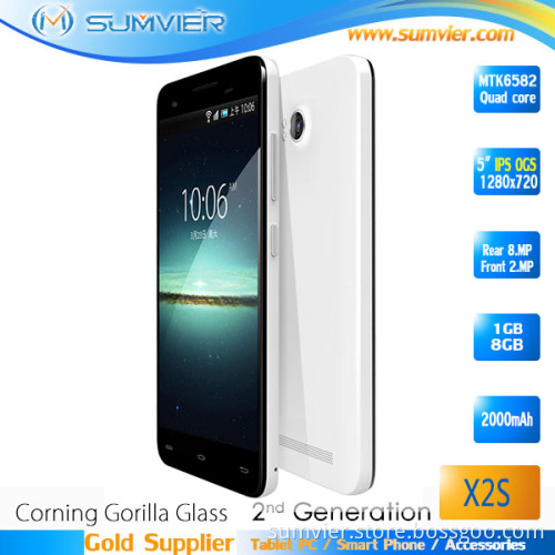 5inch IPS Ogs Display 1280*720 Mtk6582 Quad Core Android Smartphone (X2S 4 core)